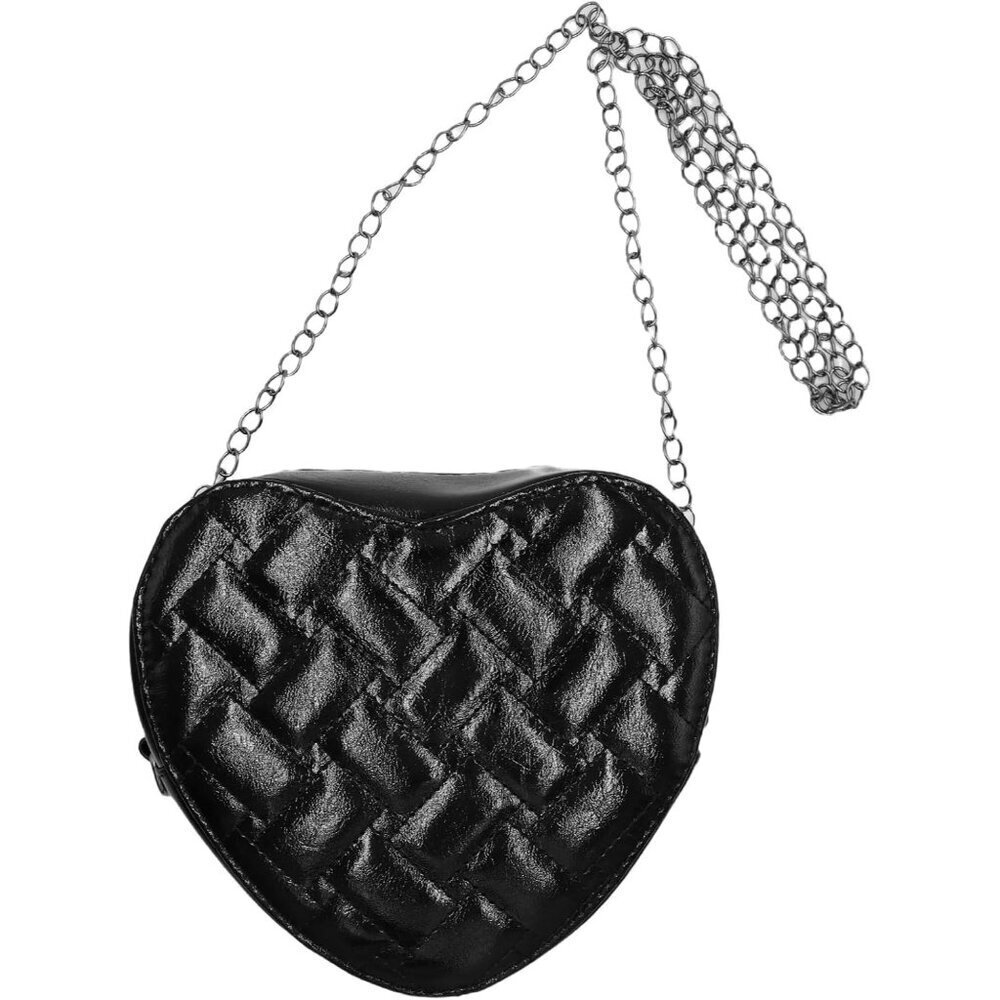 Heart Shape Crossbody Bag for Little Girls Toddlers Pu Leather Compact